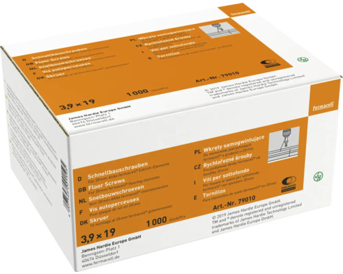 Packung Fermacell Schnellbauschrauben 3,9 x 19