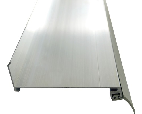 Gutta Alu Wandanschlussprofil silber 2500 mm x 115 mm inkl. Lippendichtung Aluminium Fensterbankprofil