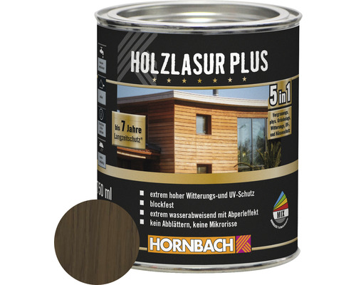 HORNBACH Holzlasur Plus nußbaum 750 ml