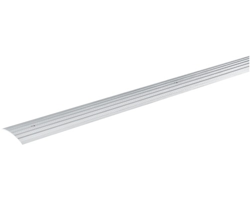 Anpassungsprofil silber eloxiert gelocht 40x4,5x900 mm Aluminium Übergangsprofil mit Rillen