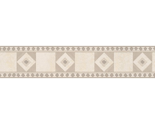 Bordüre 5599-20 Only Borders Rauten beige braun 5 m x 13 cm Tapetenbordüre mit geometrischen Mustern