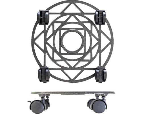 Pflanzenroller mit geometrischem Muster und Rollen