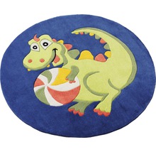 Runder Kinderteppich mit Dinosaurier-Motiv