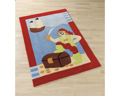 Teppich mit Piratenmotiv für Kinderzimmer