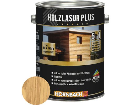 HORNBACH Holzlasur Plus kiefer 2,5 L HORNBACH Holzlasur Plus kiefer 2,5 L