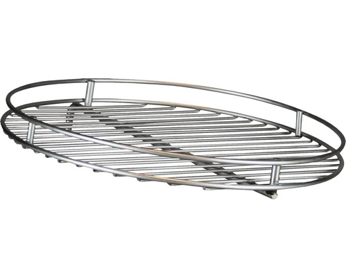 Ovales Duschregal aus Metall mit Gitterboden