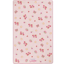 Prinzessin Lillifee Teppich mit Blumen-, Schmetterlings- und Herzmuster