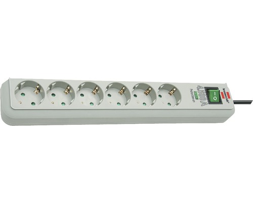 Steckdosenleiste Brennenstuhl® Eco-Line 6-fach, mit Schalter, grau, 1,5 m