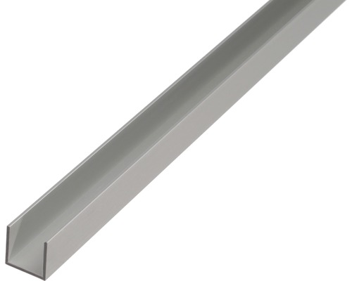 U-Profil Aluminium silber eloxiert 25 x 25 x 2 mm 2,0 mm , 2 m