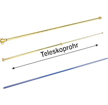 Teleskoprohre aus Metall in verschiedenen Auszugslängen