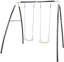 Doppelschaukel mit A-förmigem Rahmen für den Garten