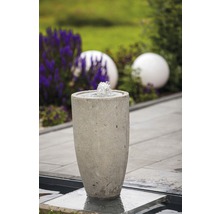 Gartenbrunnen-Set Vase Zement grau-thumb-0