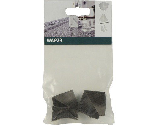 Eckverbinder für Arbeitsplatten in einer Verpackung