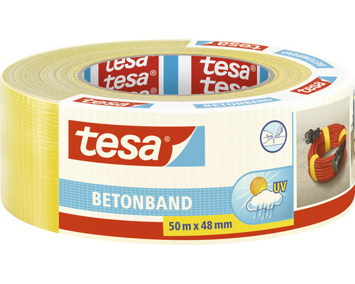 Tesa Betonband Klebeband, 50 Meter mal 48 Millimeter