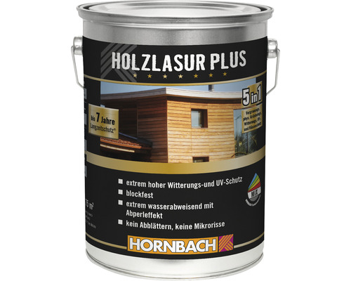 Holzlasur Plus Dose mit Schutz vor Witterungseinflüssen und UV-Strahlung