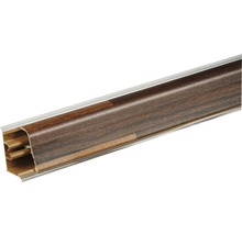 Sockelleiste mit Holzdekor und Kabelkanal