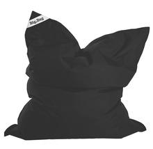 Schwarzer Sitzsack mit Big Bag Logo