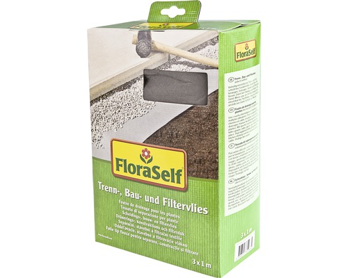 FloraSelf Trenn-, Bau- und Filtervlies 3x1 Meter Packung