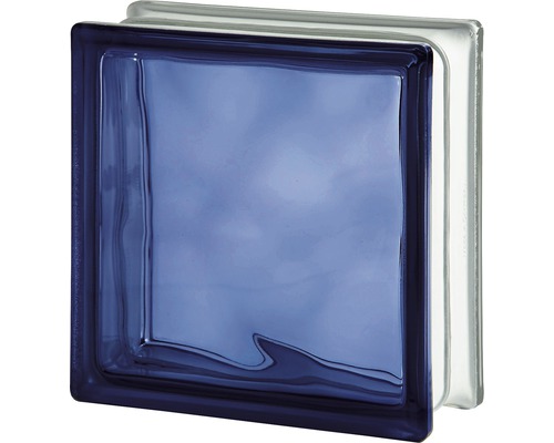 Blauer Glasbaustein