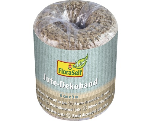 Jute Dekoband Rolle, 6 Zentimeter mal 3 Meter