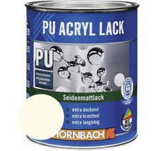 HORNBACH Buntlack PU Acryllack seidenmatt RAL 9010 reinweiß 125 ml-thumb-0