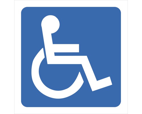 Warnschild Walteco "Behindertengerechter Zugang" 125 x 125 mm