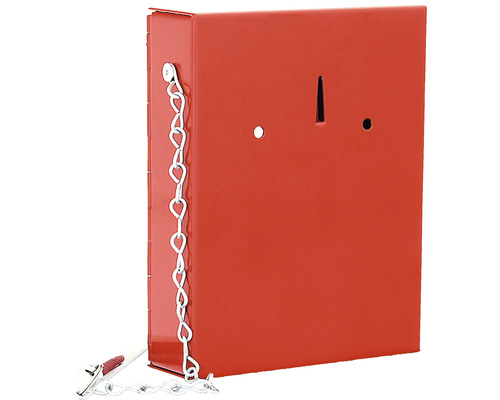 Feuerlöscherkasten mit Kette zur Aufbewahrung von Feuerlöschern