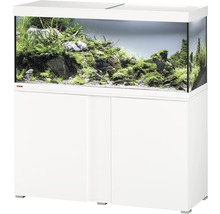 Weißes Aquarium mit Unterschrank und Bepflanzung