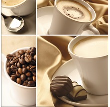 Glasbild Coffee Variation I 30x30 cm GLA048