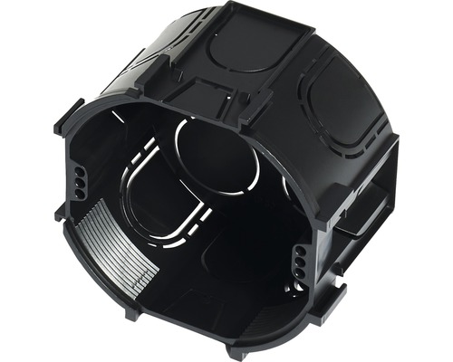 Kombischalterdose Ø 75 x T 45 mm schwarz Gerätedose aus Kunststoff für Elektroinstallationen