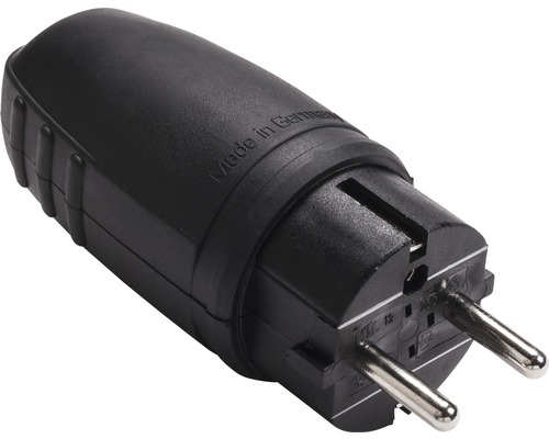 Stecker Schutzkontaktstecker schwarz IP 44 Stecker Schutzkontaktstecker schwarz IP 44
