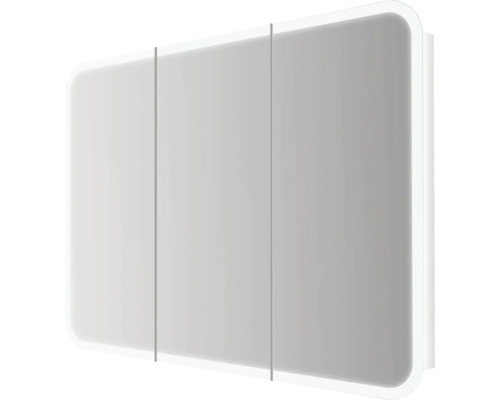 LED-Spiegelschrank Baden Haus Soft 3-türig 95x70x13 cm weiß