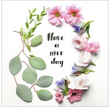 Blumenkranz mit dem Schriftzug Schönen Tag