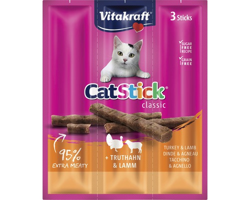 Katzensnack VITAKRAFT Cat Stick Truthahn und Lamm 18 g Vitakraft CatStick Classic mit Truthahn und Lamm