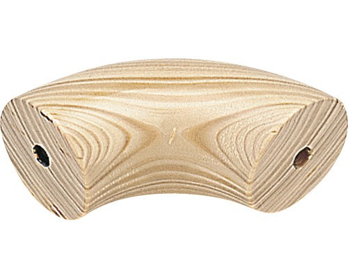 Handlaufbogen Fichte 2 x gebohrt 90 ° Ø 52 mm Handlaufbogen Fichte 2 x gebohrt 90 ° Ø 52 mm