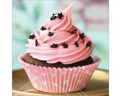 Glasbild Pink Muffin 30x30 cm GLA274