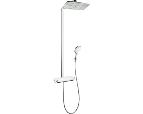 Duschsäule hansgrohe Raindance 360 1jet 27112400 mit Thermostat weiß/chrom Duschsystem mit Kopf- und Handbrause