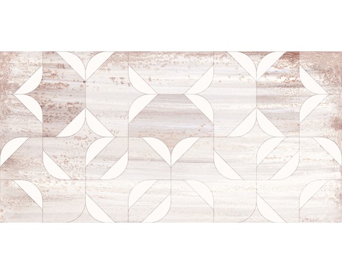 Steinzeug Dekorfliese Rebeco 30,0x60,0 cm weiß glänzend