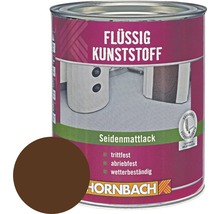 Flüssigkunststoff Seidenmattlack Dose mit Farbbeispiel und Hornbach Logo