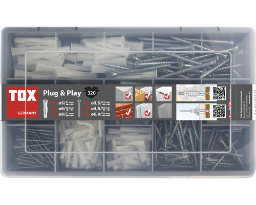 Sortimentskoffer Tox Plug & Play, 320 Stück