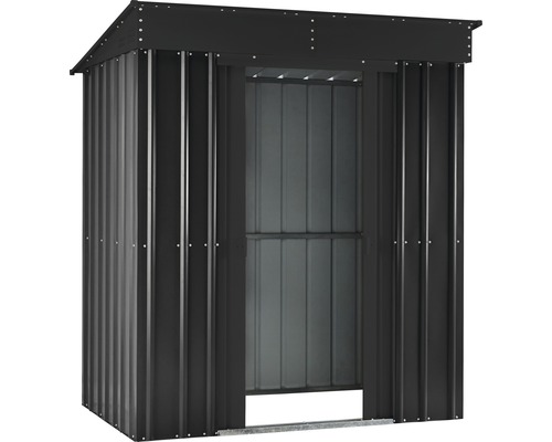 Metall Gerätehaus mit offenem Eingang