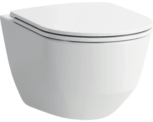 Wandtiefspülklosett-Set Laufen Pro spülrandlos weiß mit WC-Sitz