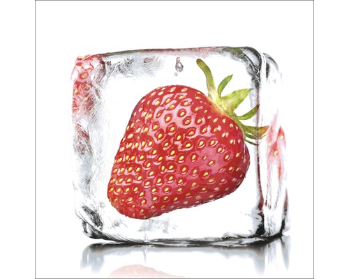 Glasbild Strawberry Sorbet 50x50 cm GLA521