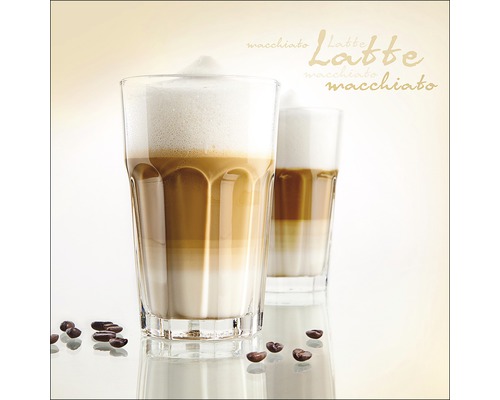 Glasbild White Latte Macchiato II 30x30 cm GLA546