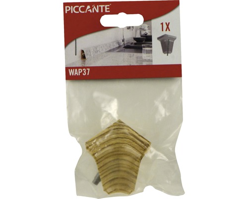 Piccante Logo Sockelleisten Eckstück im Beutel