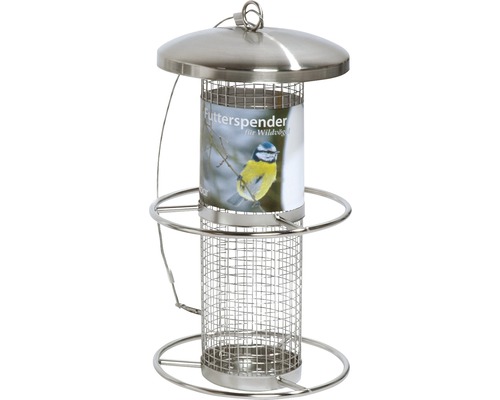Vogelfutterspender aus Metall mit Aufhängung
