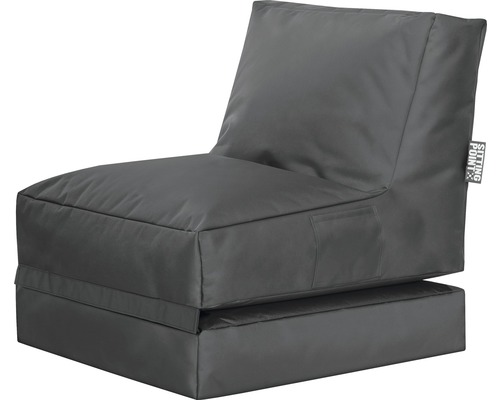 Sitzkissen Sitting Point Sessel Twist Scuba anthrazit 90x70x80 cm (180x70x60 cm) Grauer Sitzsack-Sessel mit Rückenlehne