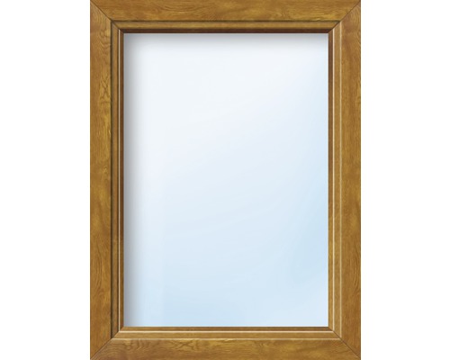 Kunststofffenster Festelement ARON Basic weiß/golden oak 1000x1300 mm (nicht öffenbar)-0