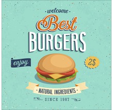 Best Burgers Werbeschild mit Burger Abbildung