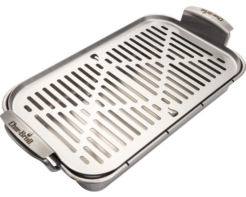 Grillschale aus Edelstahl mit Griffen